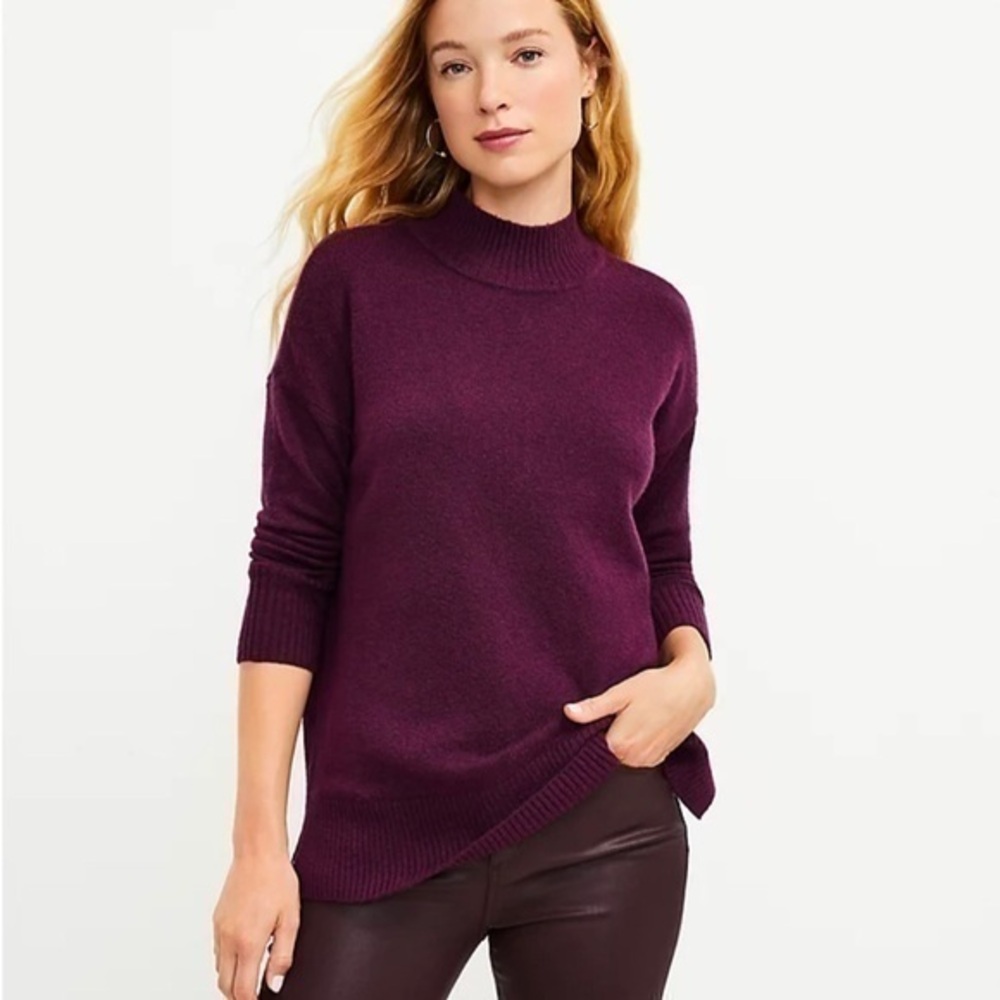 Old Navy Mock Tunic  Mauve Sweater size medium